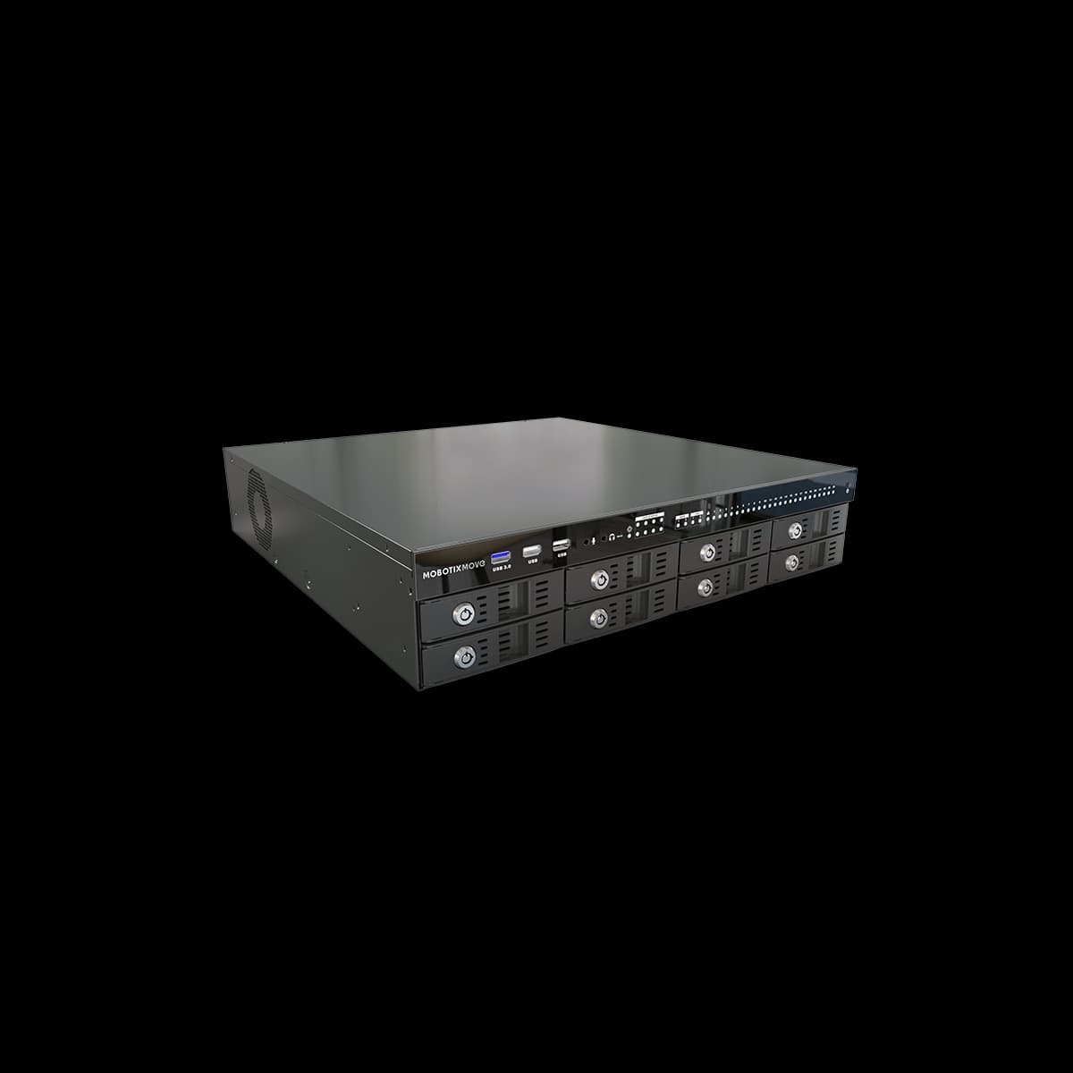 MOBOTIX MOVE NVR NETWORK VIDEO RECORDER FOR RECORDING AND DISPLAY UP TO 64 IP CAMERAS (RESOLUTION UP TO 12MP) ¥ 24 INTEGRATED POE+ PORTS FOR CETRALIZED POWERING OF CONNECTED IP-CAMERAS ¥ 8X 3.5Ó SATA3 LOCKLABLE HDD CARTRIDGE-SLOTS (DELIVERY WITHOUT HARD DISKS (NOT AVAILABLE VIA MOBOTIX) ¥ HARDDRIVES "HOT-SWAPPABLE" ¥ RAID 0/1/5/10 SUPPORT FOR DATA RECOVERING IN CASE OF HDD FAILURE ¥ OPTIONAL FAILOVER-SERVER FUNCTIONALITY WITHING MOVE NVR SYSTEM ¥ IP-DATA-THROUGHPUT (LIVE & RECORDING): AVRG.: 480 MBPS, PEAK 2UPT TO 540 MBPS ¥ VIDEO-CODECS : H.264 / H.265 ¥ SUPPORT OF ONVIF S CONFORMANT 3RD PARTY CAMERAS ¥ APP REMOTE ACCESS (IOS / ANDROID), LIVE, PLAYBACK ¥ ISCSI NAS STORAGE SUPPORT ¥ 19"-RACK MOUNT KIT INCLUDED.¥ ENVIRONMENTAL TEMPERATURE 0 TO 40¡C ¥ POWER SUPPLY: AC AC 100~240V, ATX 520W (53V/360W FOR POE; 12V/160W FOR HDD/SYSTEM) ¥ INCL. POWER CABLE WITH EU PLUG (CABLE WITH US / GB / AU PLUG AVAILABLE ON REQUEST) ¥ WARRANTY: 5 YEARS (EXCL. HDD'S)