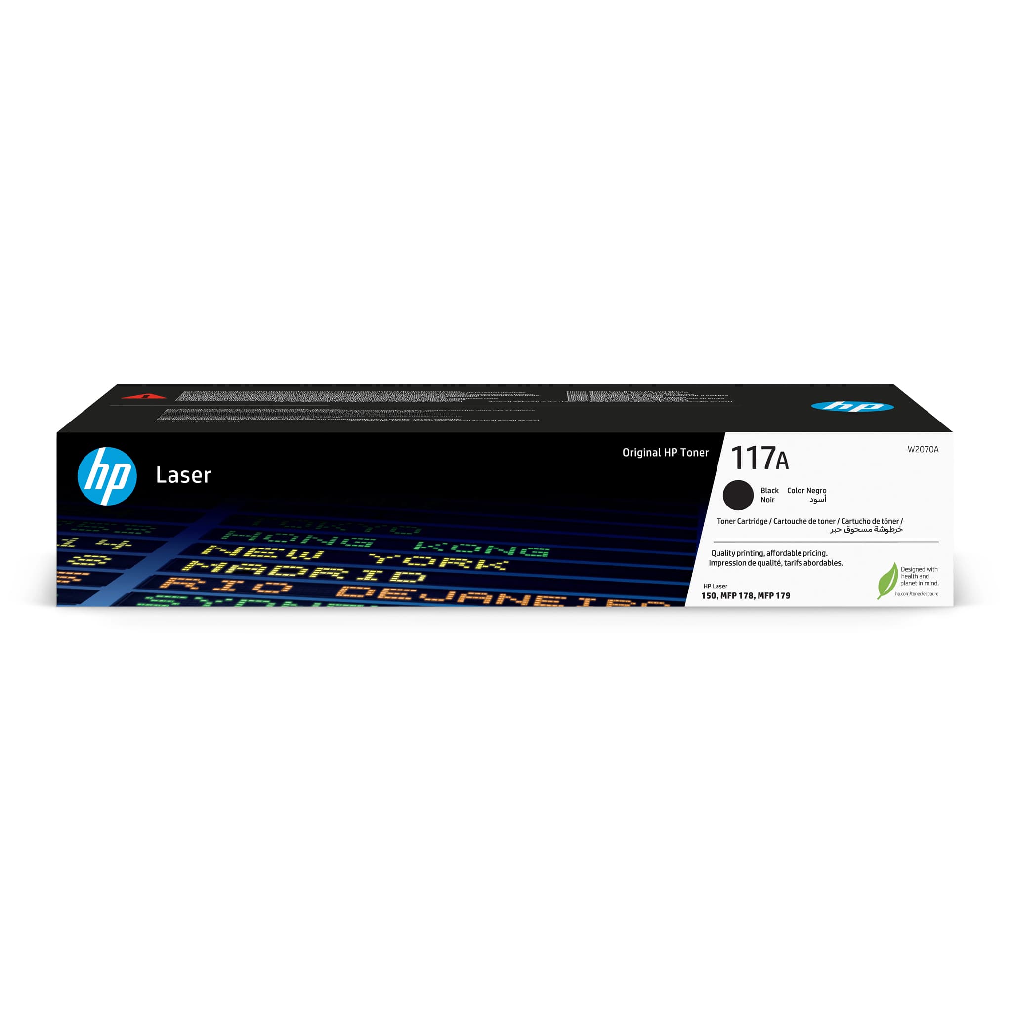 HP 117A - NOIR - ORIGINAL - CARTOUCHE DE TONER (W2070A) - POUR COLOR LASER 150A, 150NW, MFP 178NW, MFP 178NWG, MFP 179FNW, MFP 179FWG